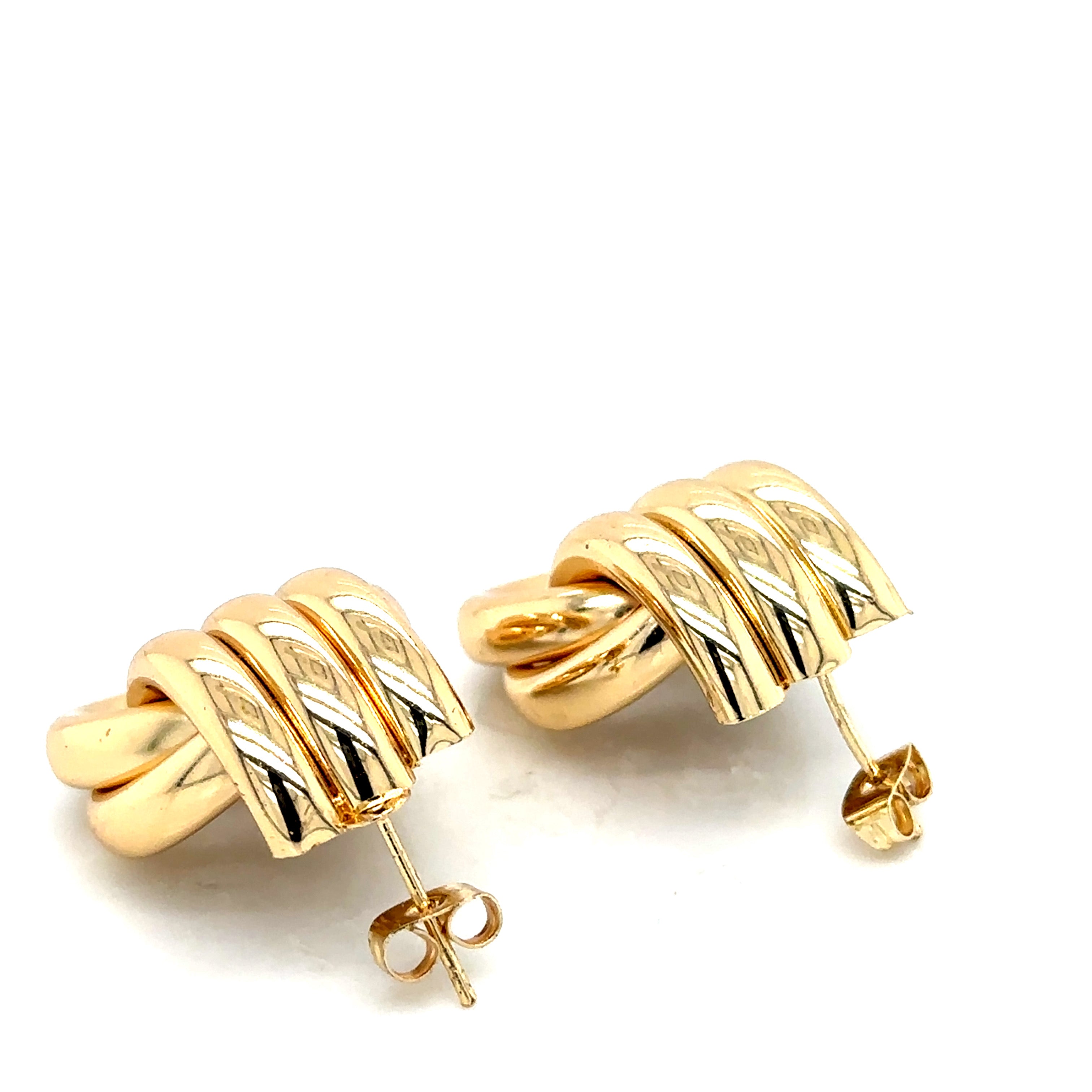 Bold Gold-Plated Multi-Knot Earrings image 3
