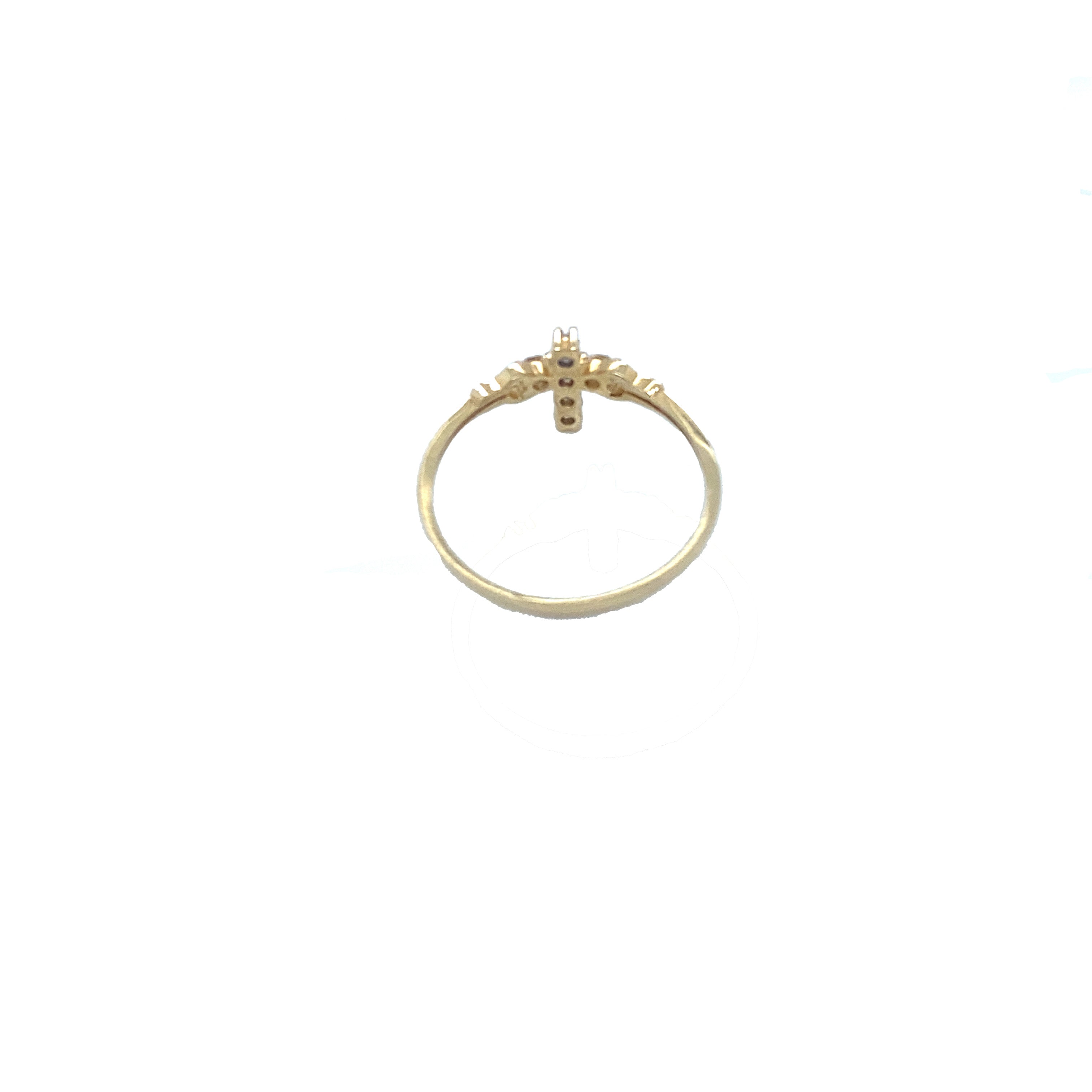 Cross Ring in Real 14K Gold image 1