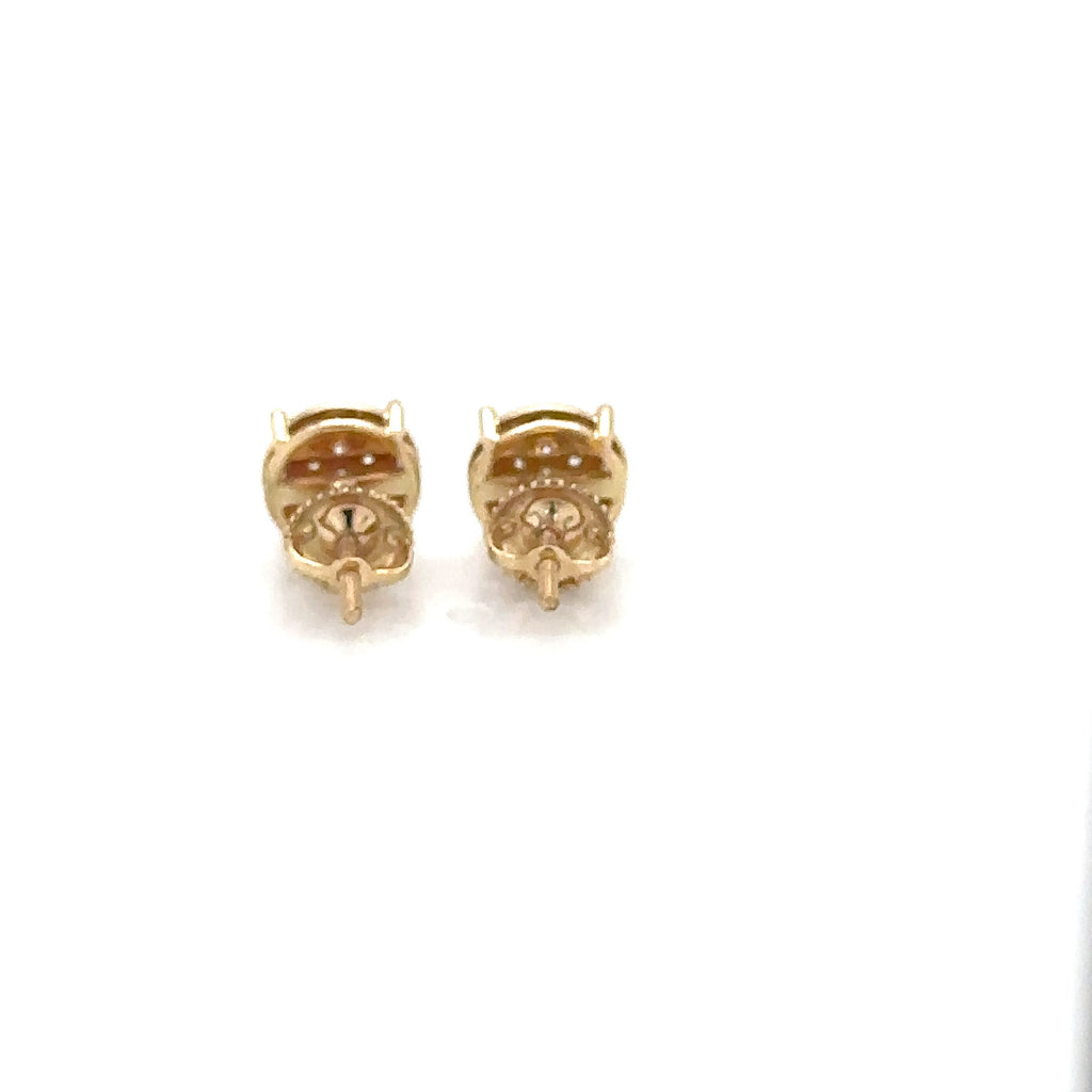 14k Gold 0,42Ct Diamond Earrings, Real Diamond Earrings,14K Solid Gold Round Stu image 4