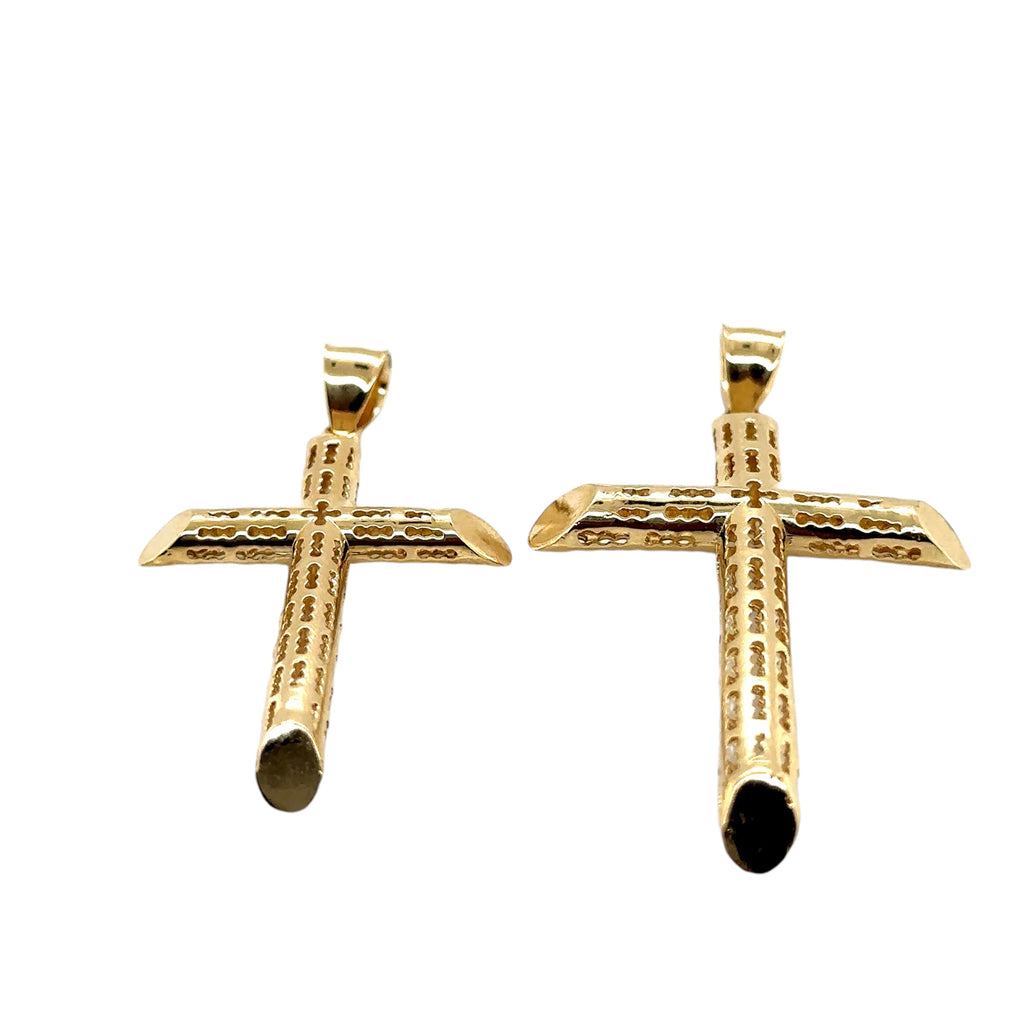 14K Real Gold Cross Pendant - Gold Crucifix Pendant - Unisex Crucifix Pendant  - image 5