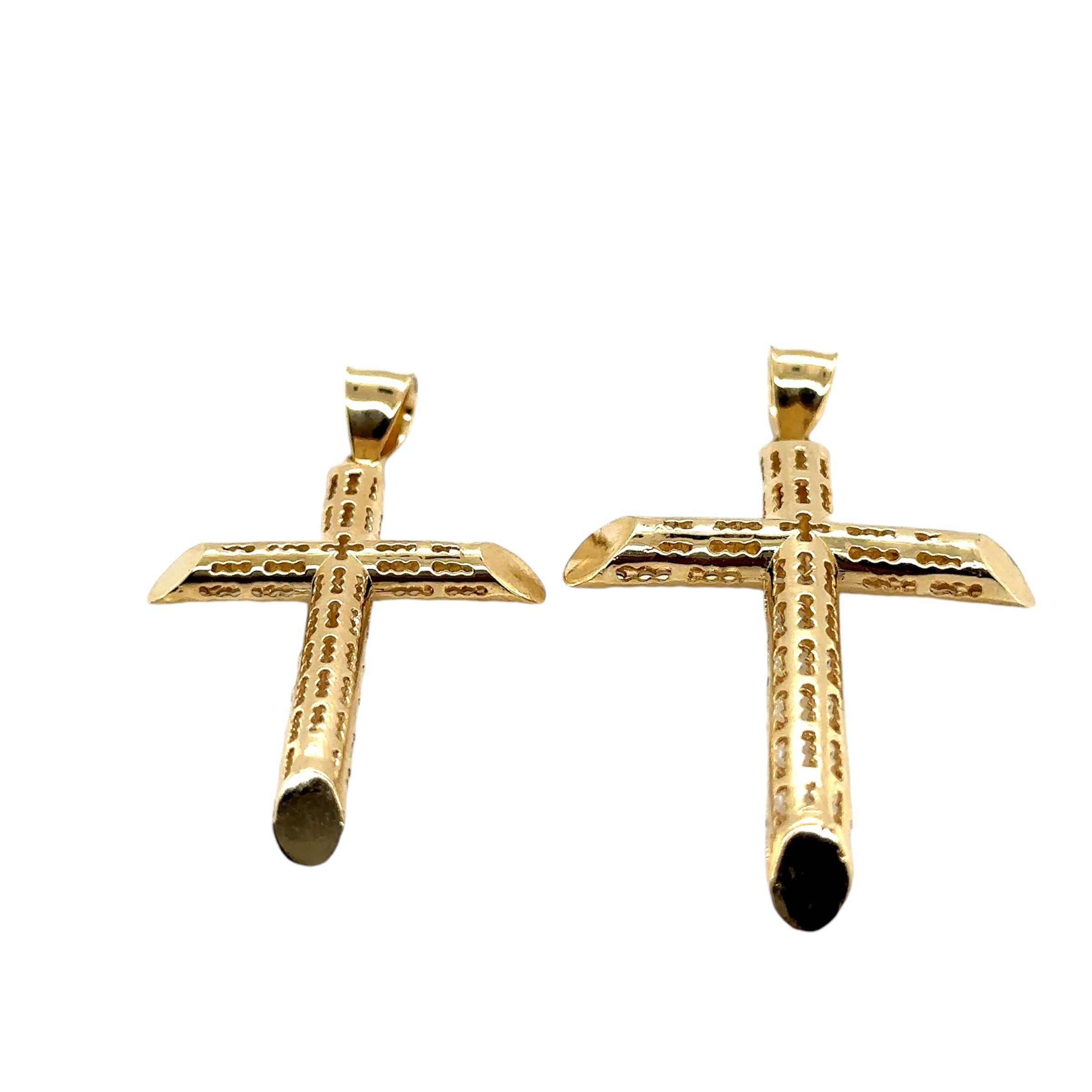 14K Real Gold Cross Pendant - Gold Crucifix Pendant - Unisex Crucifix Pendant  - image 5