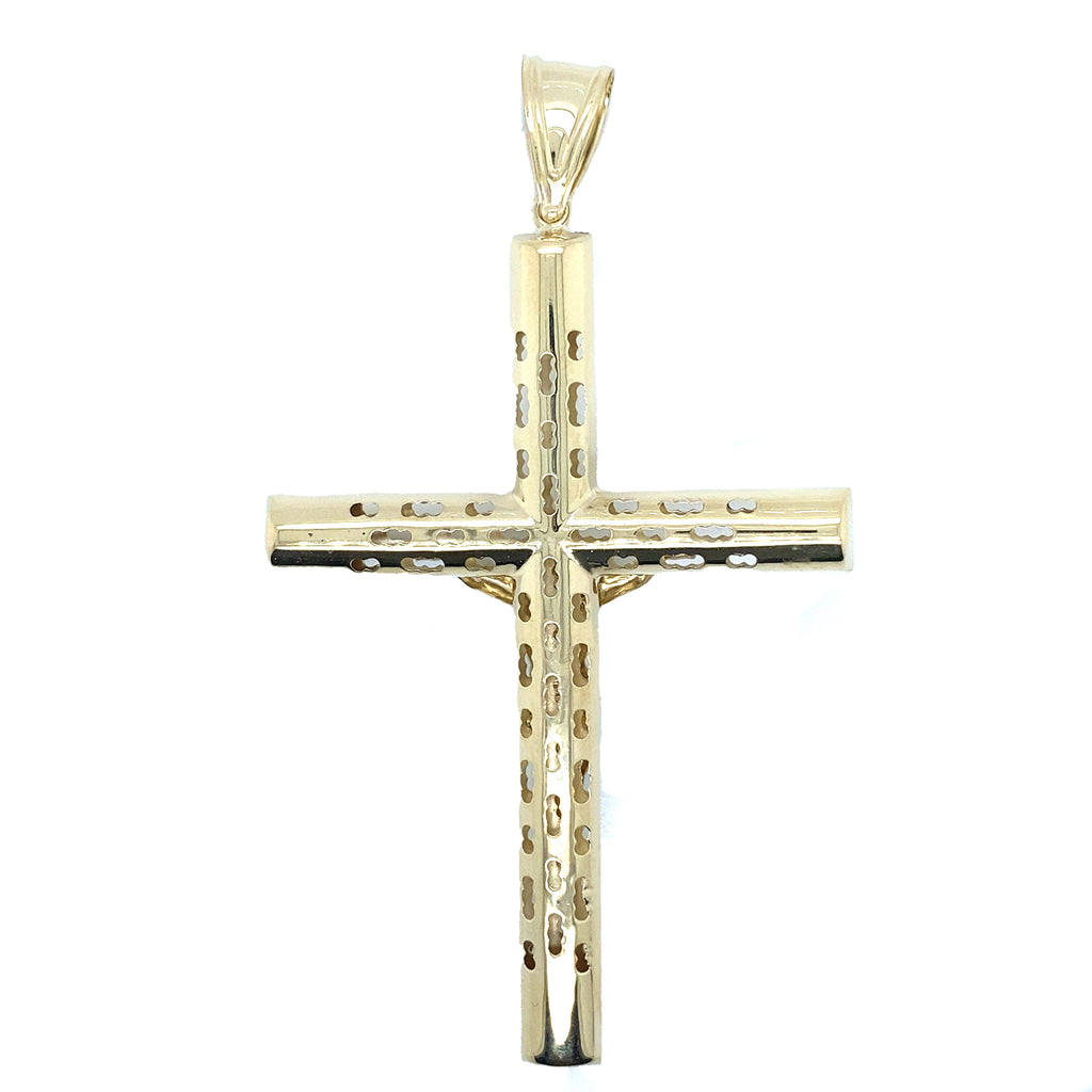 14K Real Gold Crucifix Pendant image 1