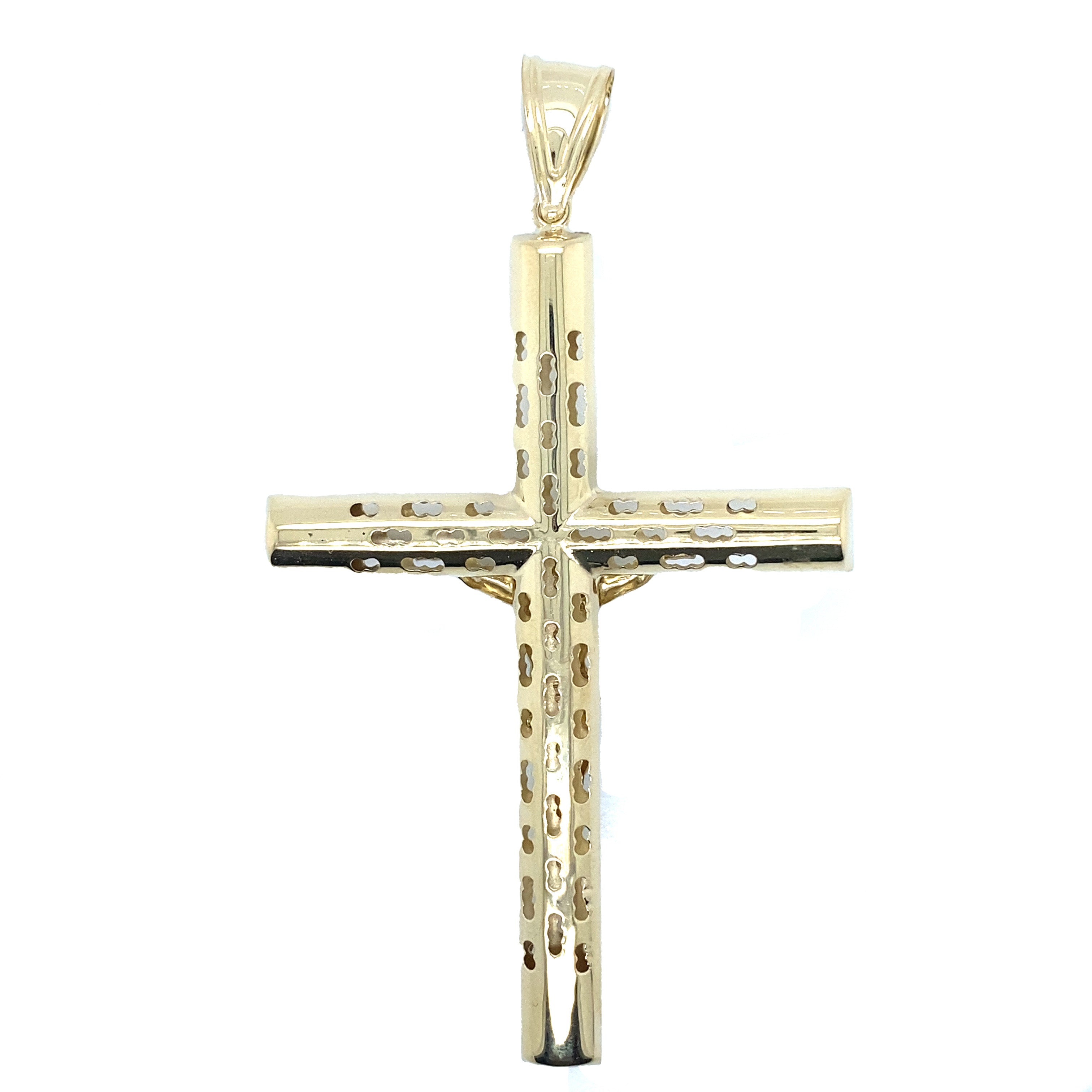 14K Real Gold Crucifix Pendant image 1