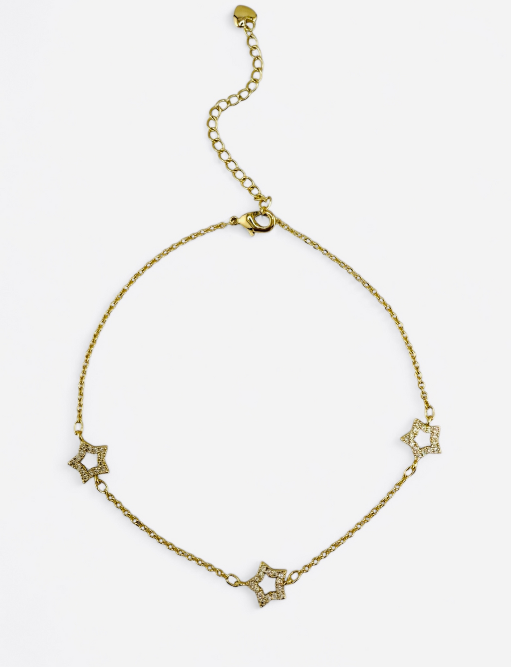 Starlight Gold-Plated Star Anklet image 0