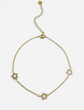 Starlight Gold-Plated Star Anklet image 0