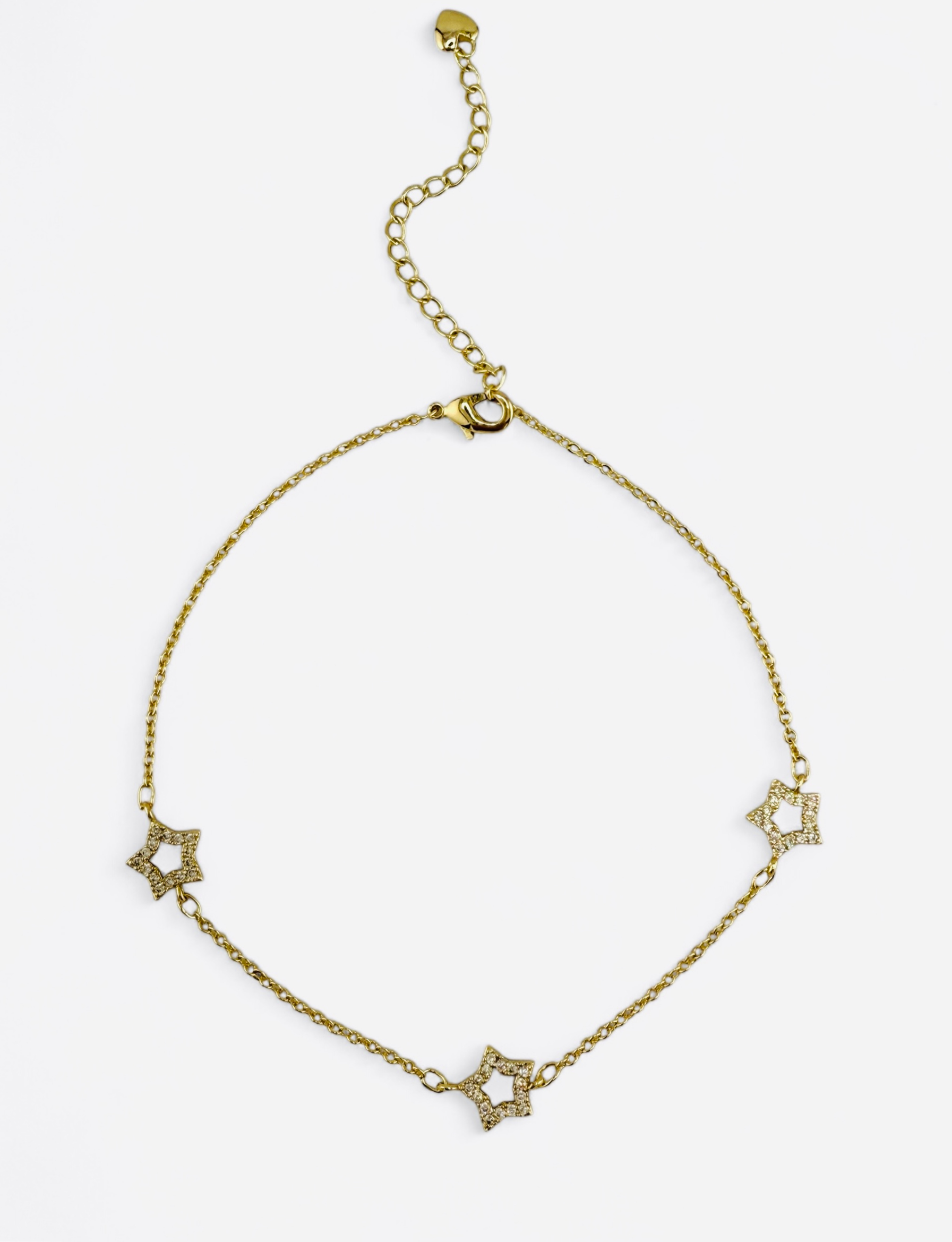 Starlight Gold-Plated Star Anklet image 0