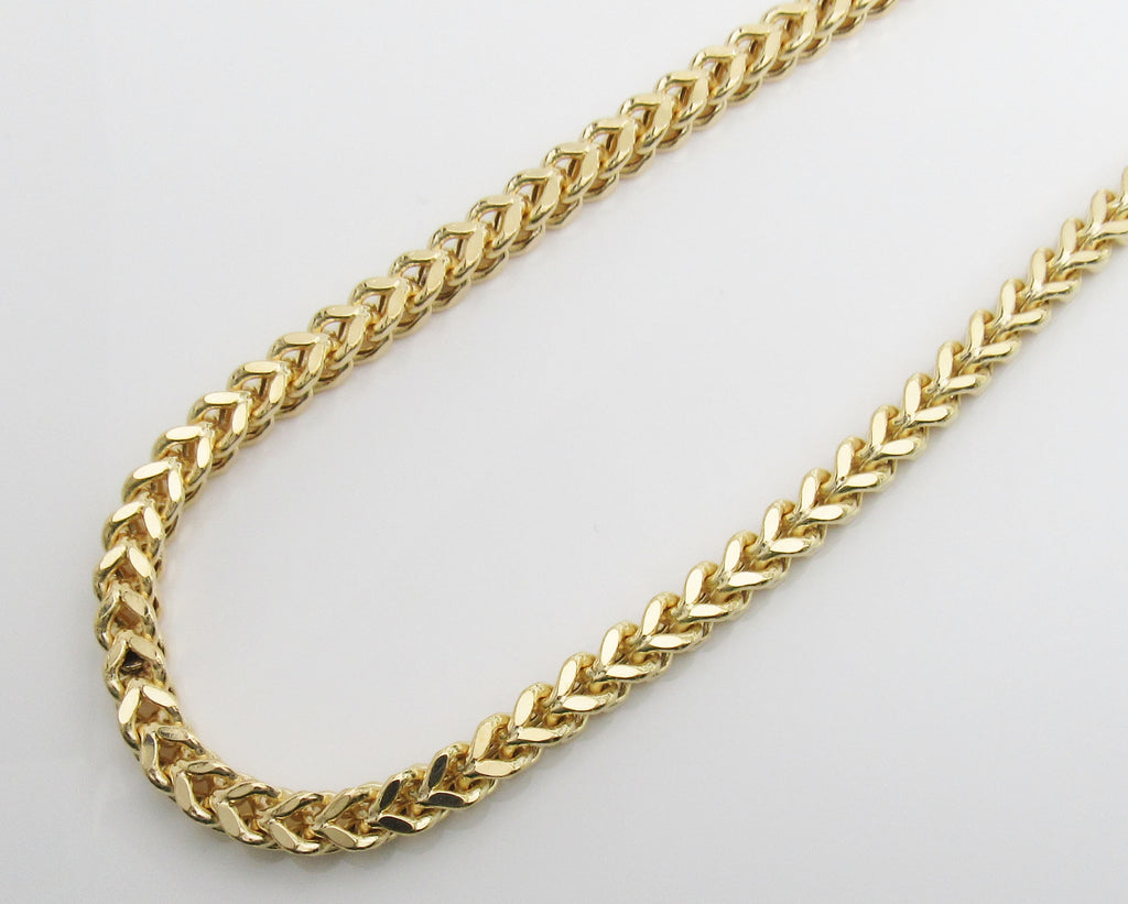 Franco Chain Necklace in Real 14K Hollow Gold image 4
