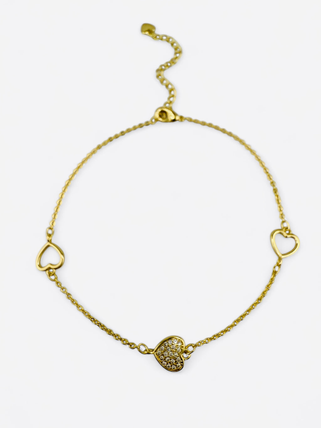 Sweetheart Gold-Plated Heart Anklet image 0