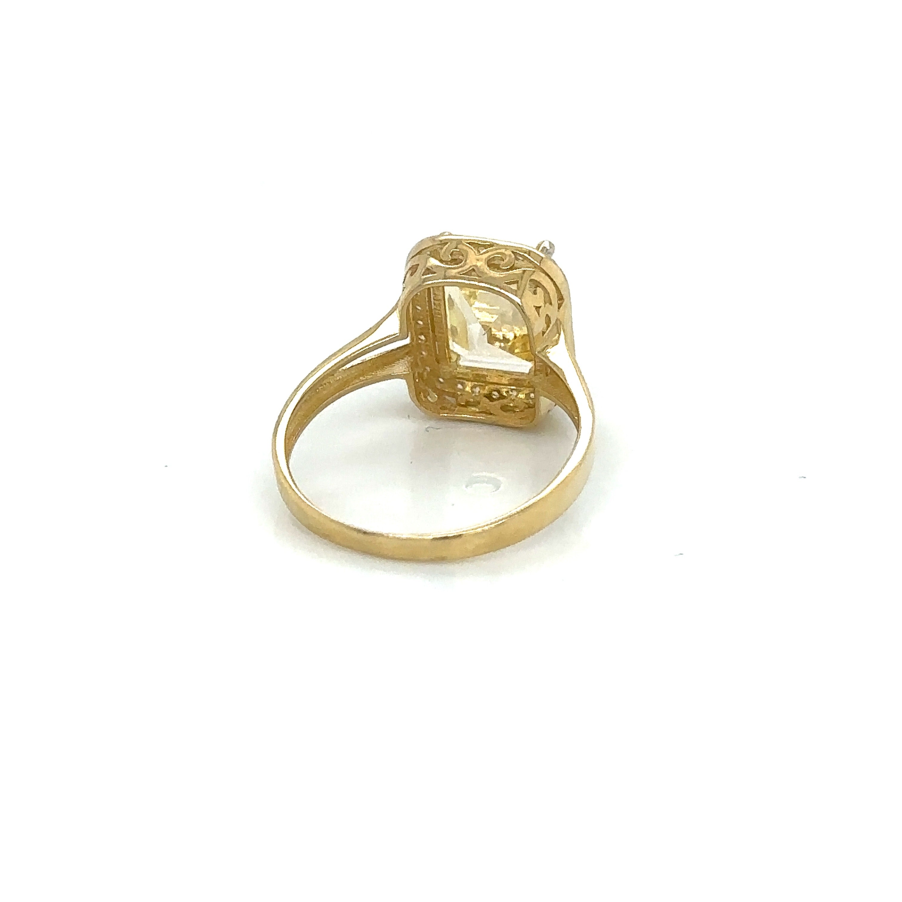14K Real Gold Women's Ring with Cubic Zirconia image 2