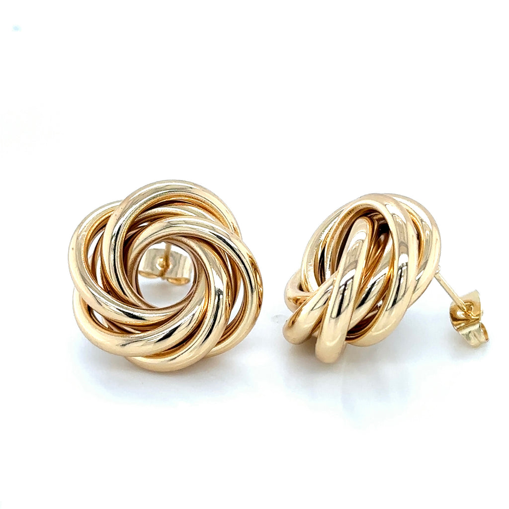 Timeless Gold-Plated Infinity Knot Earrings image 1