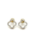 14k Gold 0,26Ct  Diamond Earrings, Real Diamond Earrings, 14K Solid Gold image 0