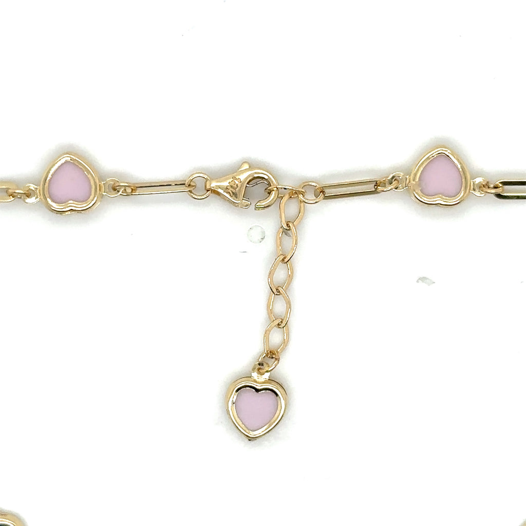 14k Gold Dolphin Anklet, Heart Anklet - 14k Gold Anklet - Ankle Bracele image 4