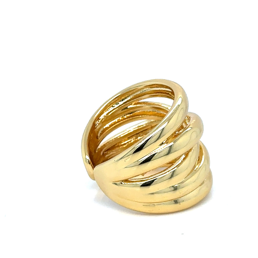 Elegant Multi-Band Gold-Plated Ring image 7