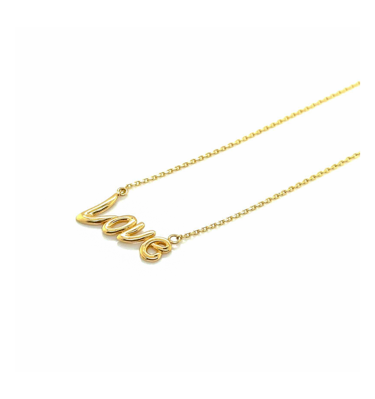 Custom Design Love Necklace in 14K Real Gold image 1
