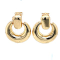 Modern Gold-Plated Open Hoop Earrings image 0