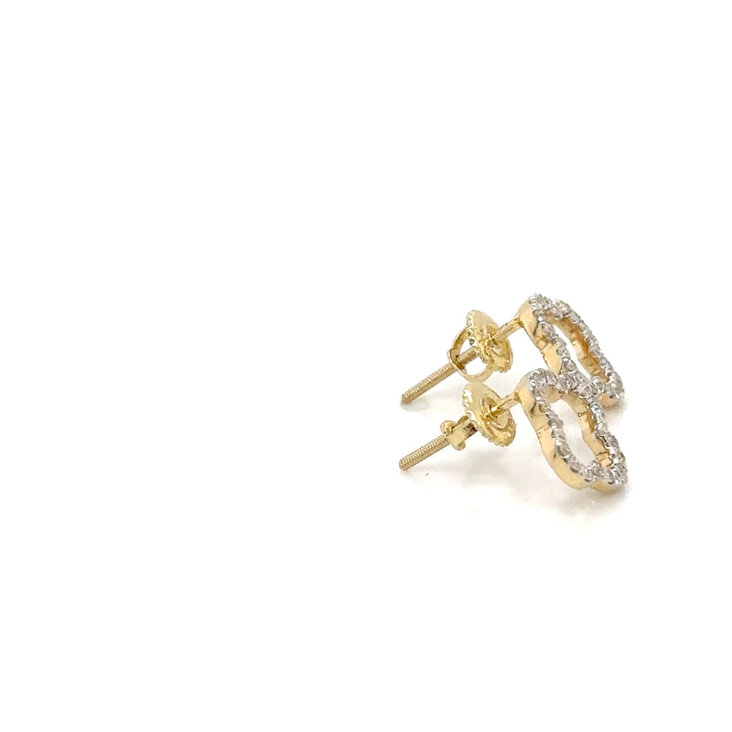 14k Gold 0,26Ct  Diamond Earrings, Real Diamond Earrings, 14K Solid Gold image 3