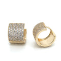 Sparkling Gold-Plated Huggie Earrings with Micro-Pavé Crystals image 0