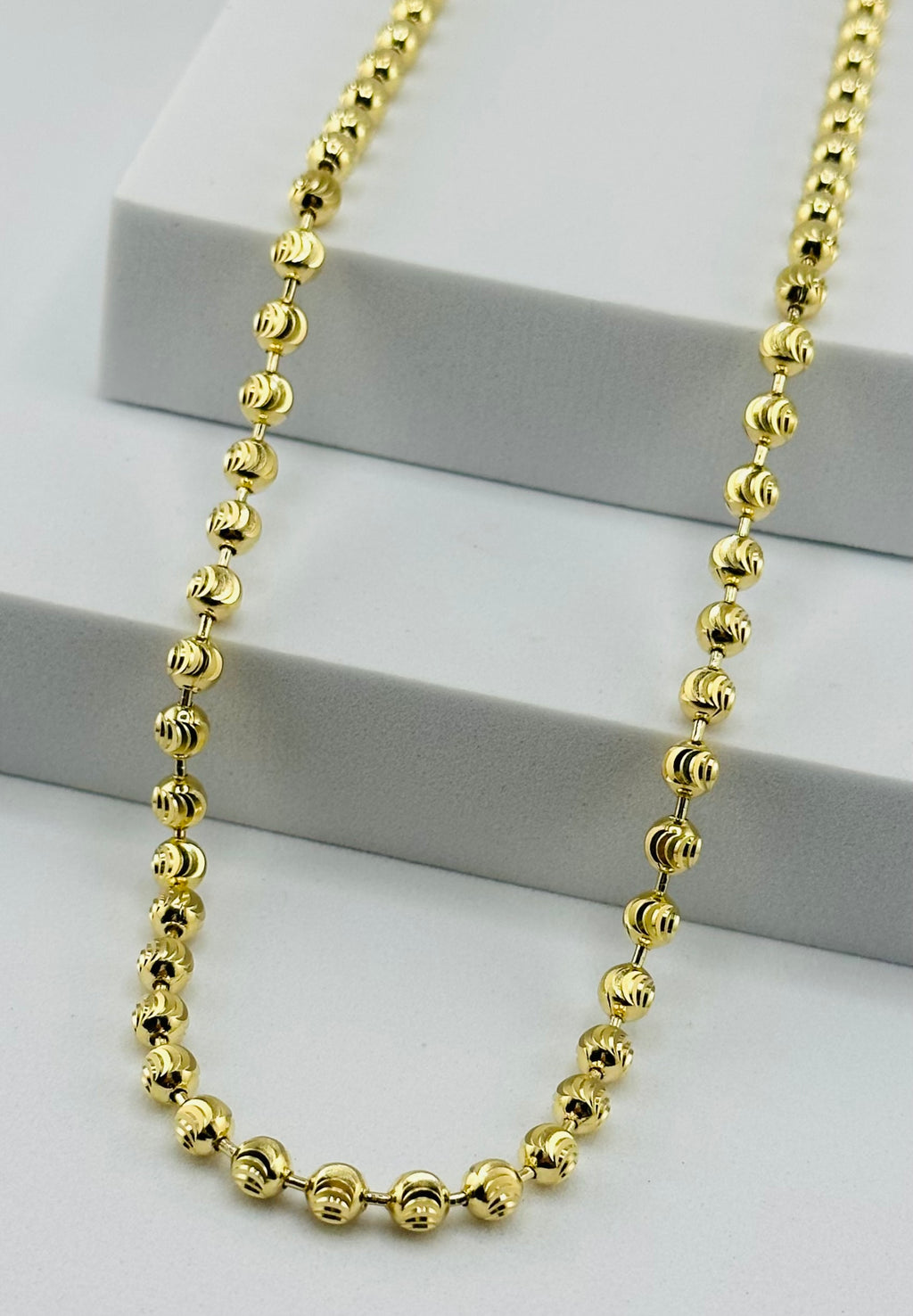 Moon Cut Chain in 14K Real Gold image 2