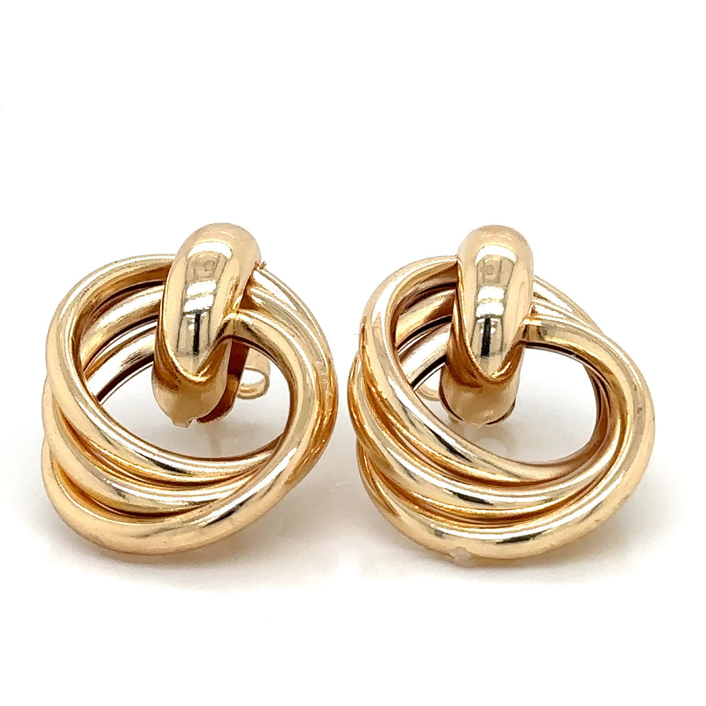 Modern Knot Gold Plated Stud Earrings image 0