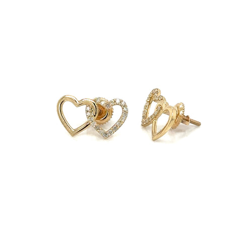 14k Gold 0,30Ct Diamond Earrings,Real Diamond Earrings,14K Solid Gold He image 1