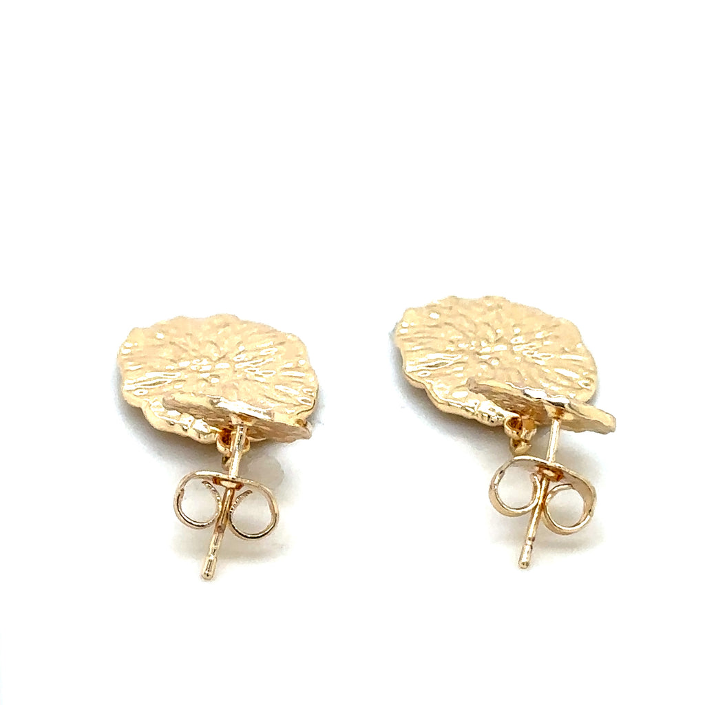Textured Gold-Plated Disc Dangle Earrings image 4