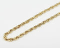 Rope Chain Necklace Real 14K Yellow Gold All Sizes -Hollow image 0