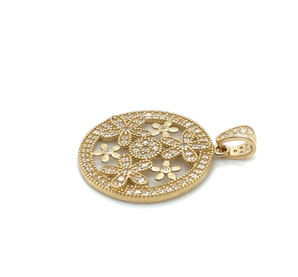 14 K Real Gold Women’s Medallion Pendant image 1