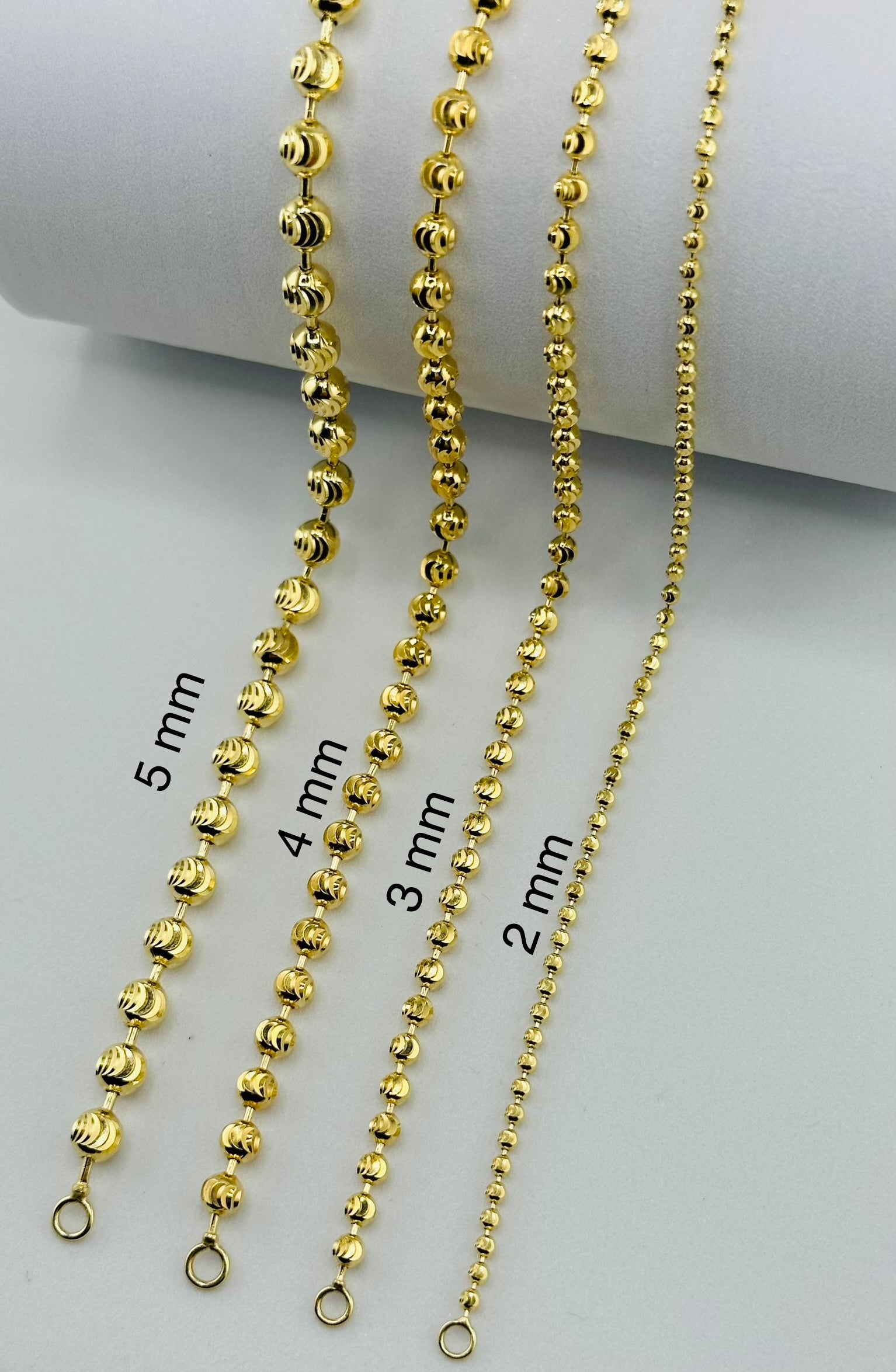 Moon Cut Chain in 14K Real Gold image 4