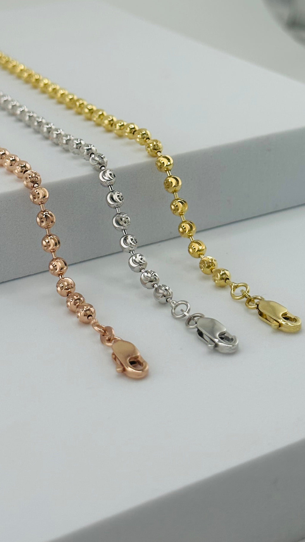 Moon Cut Chain in 14K Real Gold image 5