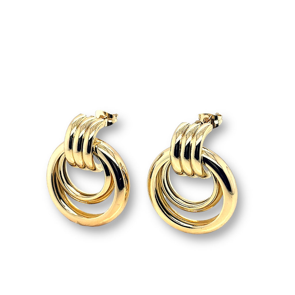 Elegant Gold-Plated Double Hoop Earrings image 4