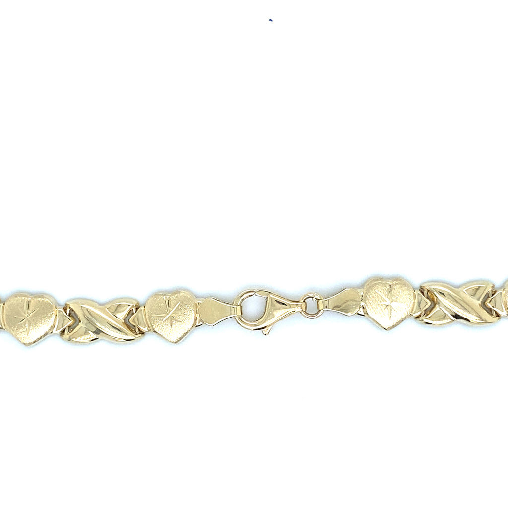 Women's XO Hugs and Kisses Necklace in 14K Real Gold image 1