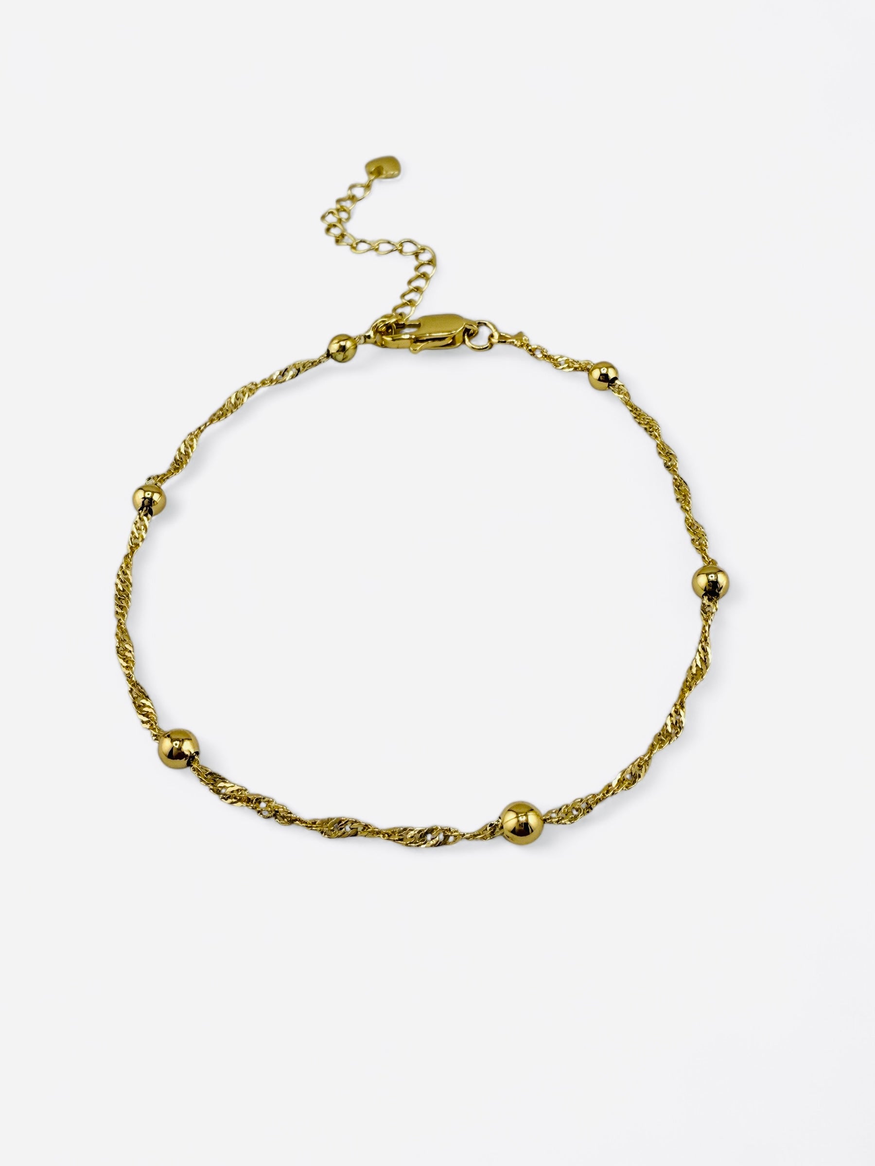 Gold-Plated Rope Chain Anklet image 0