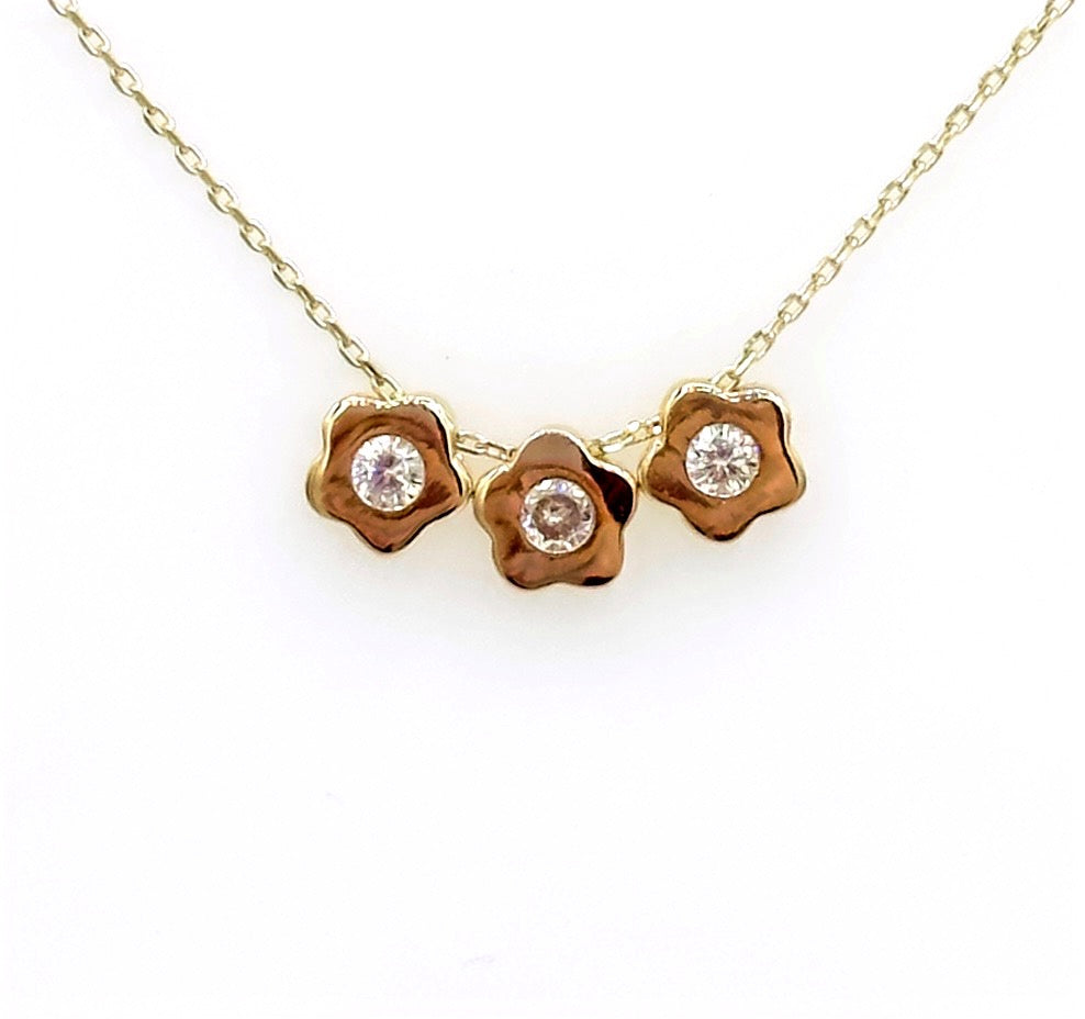 Custom Designed 14K Women Flower Necklace image 0