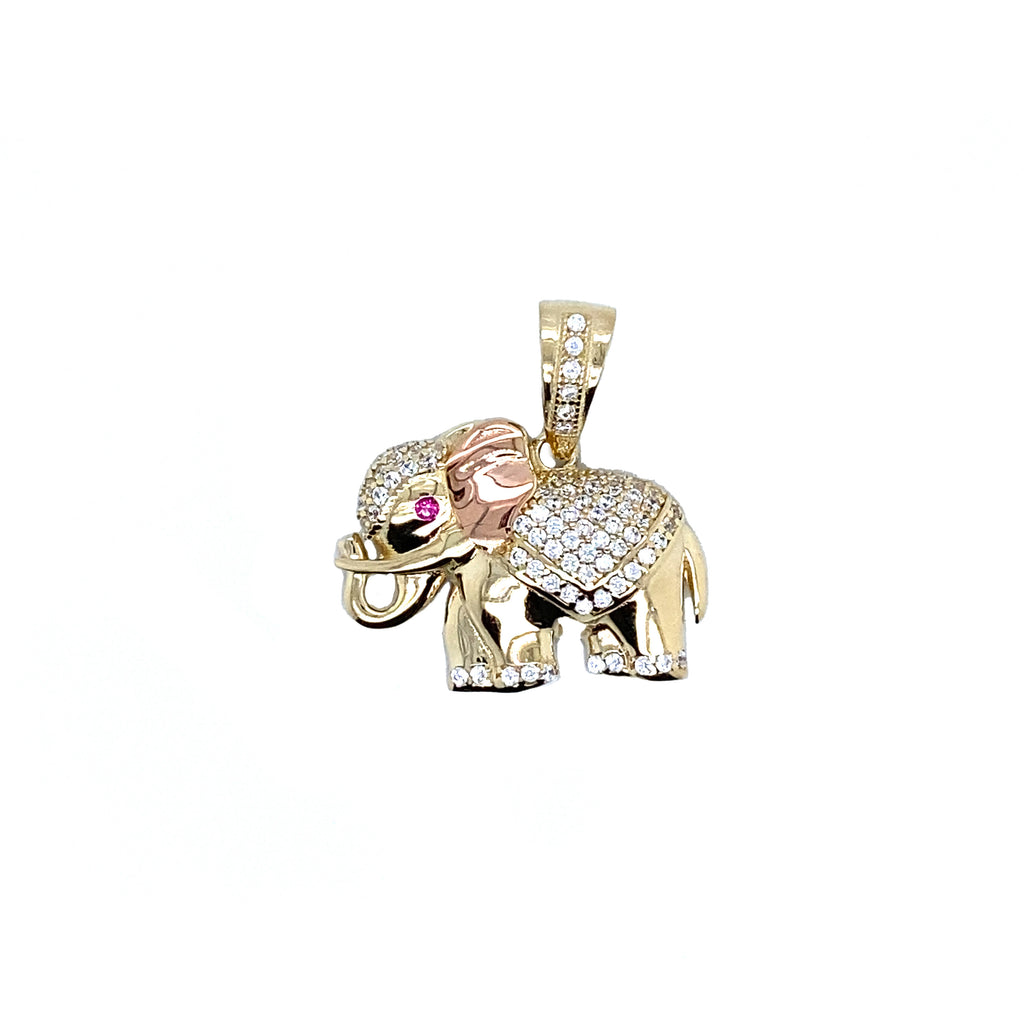 Elephant Pendant in 14K Real Gold image 0