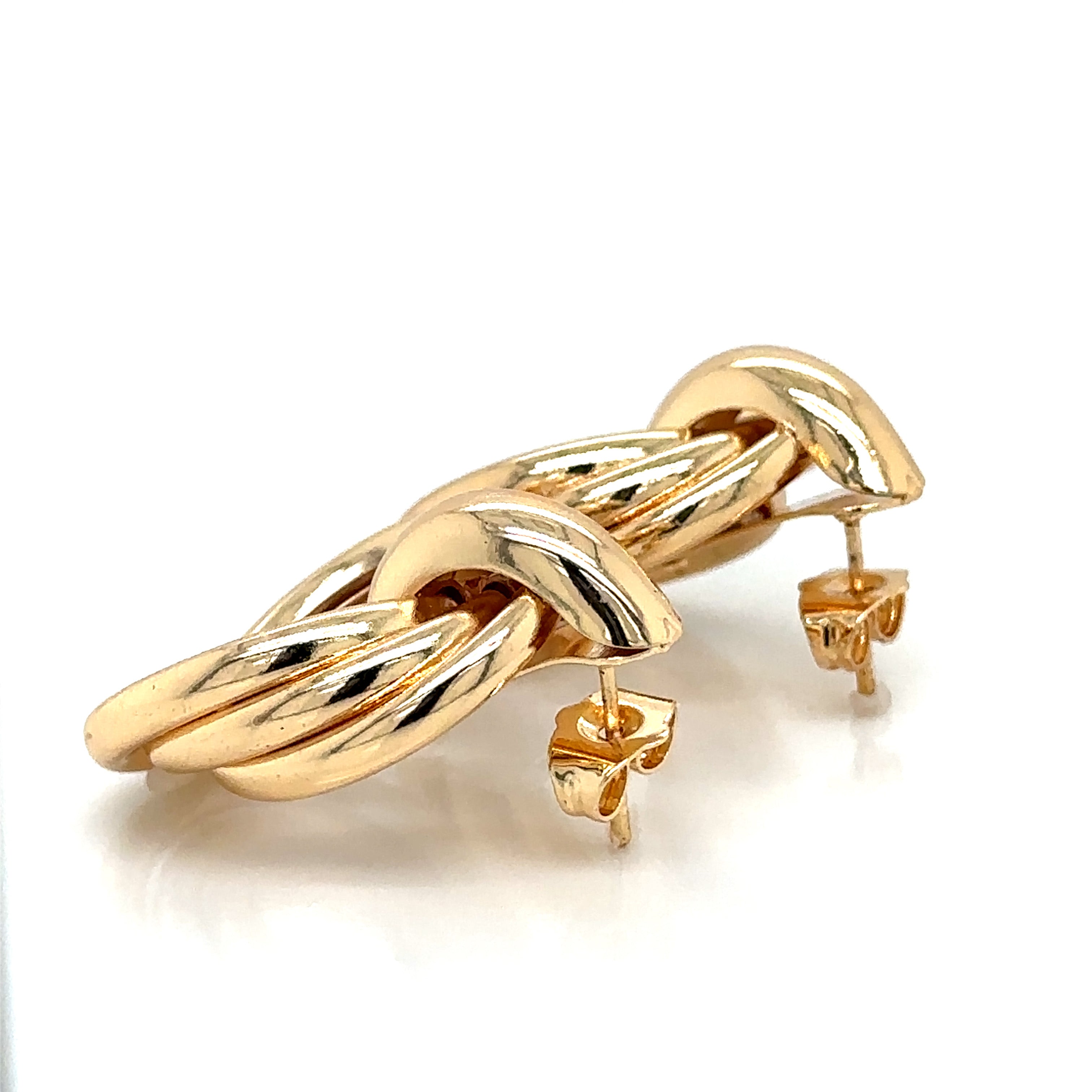 Modern Knot Gold Plated Stud Earrings image 3