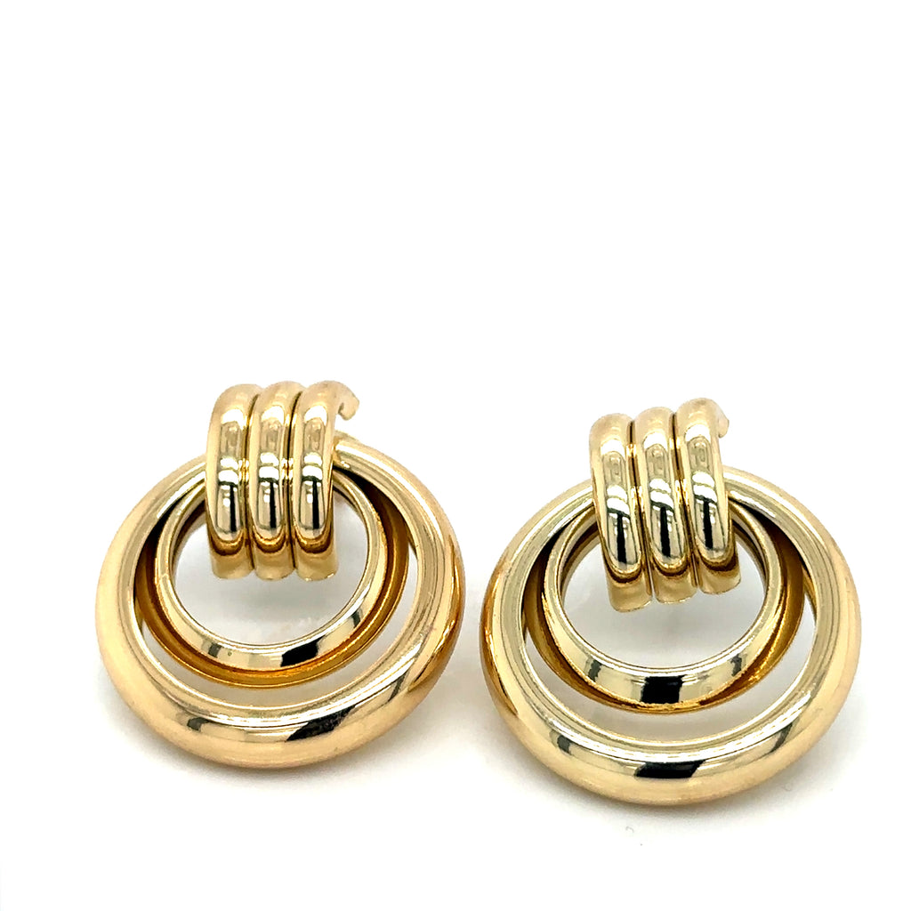 Elegant Gold-Plated Double Hoop Earrings image 0