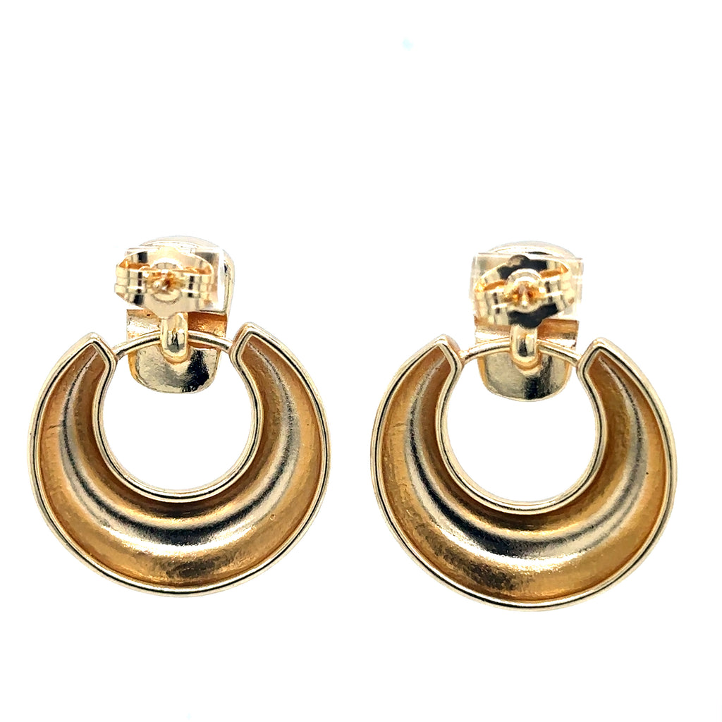 Modern Gold-Plated Open Hoop Earrings image 6