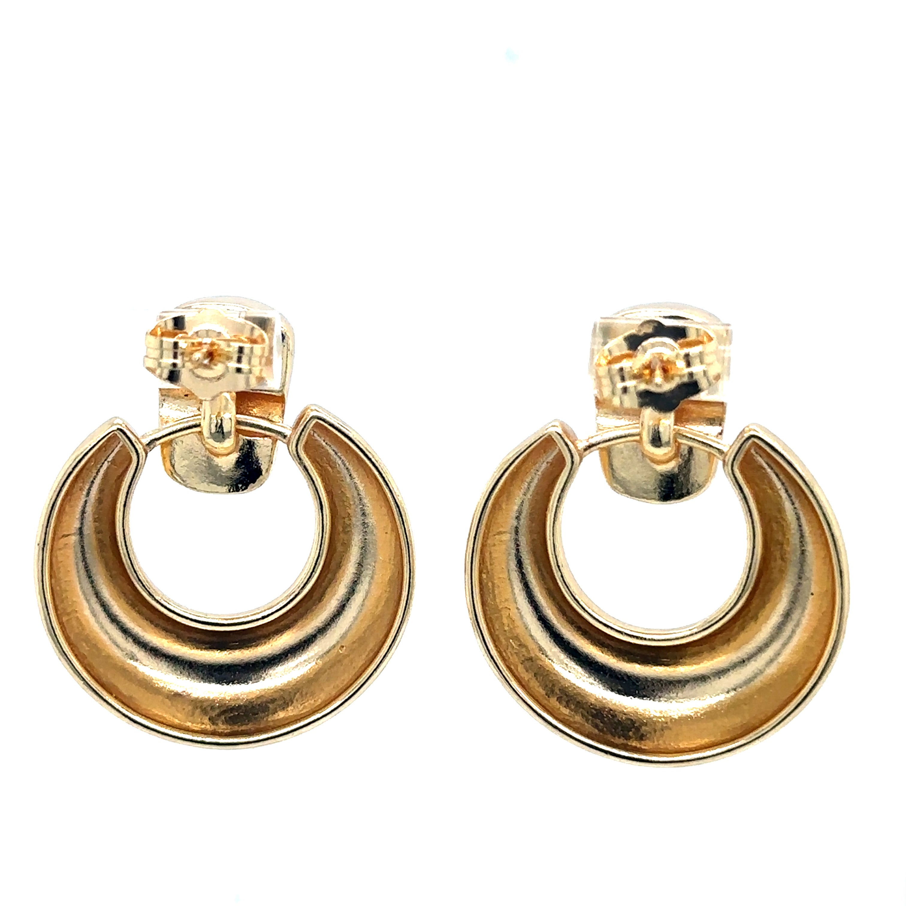 Modern Gold-Plated Open Hoop Earrings image 6