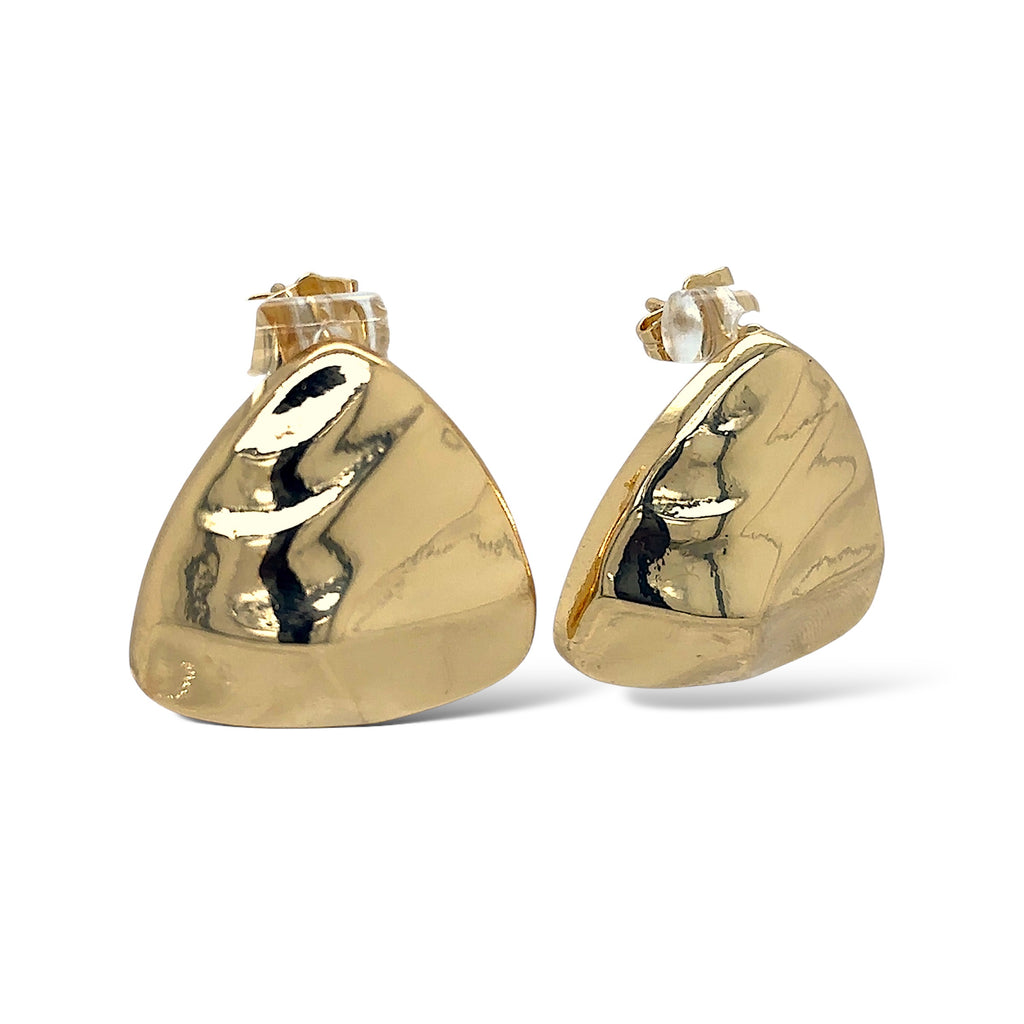 Modern Abstract Gold-Plated Triangle Earrings image 2
