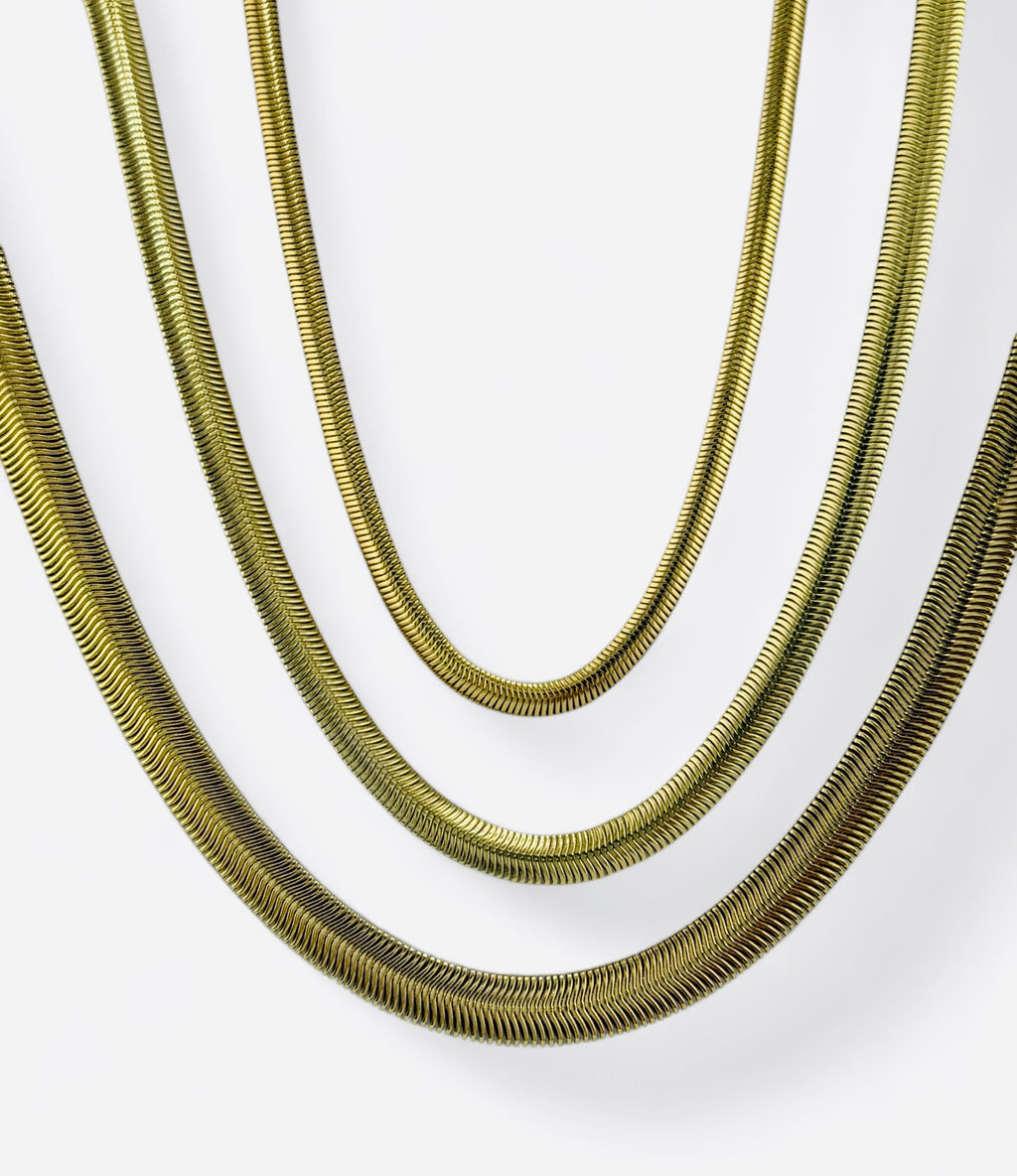 Radiance Gold-Plated Snake Chain Necklace image 5