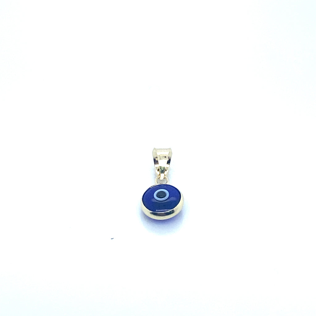 14 K Real Yellow Gold Evil Eye Pendants image 0