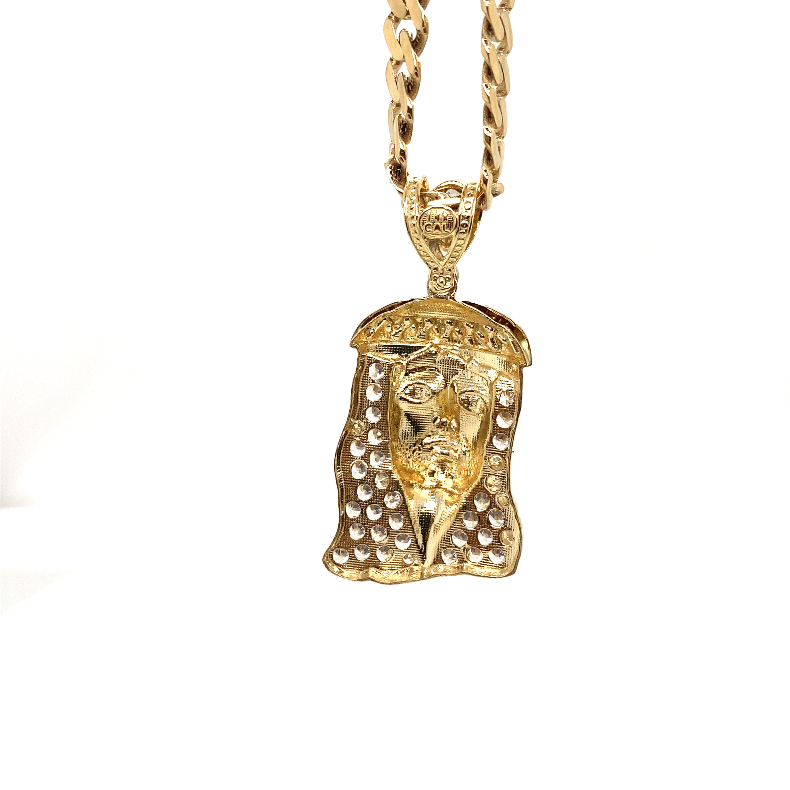 Jesus Head Pendant in 14K Real Gold image 1