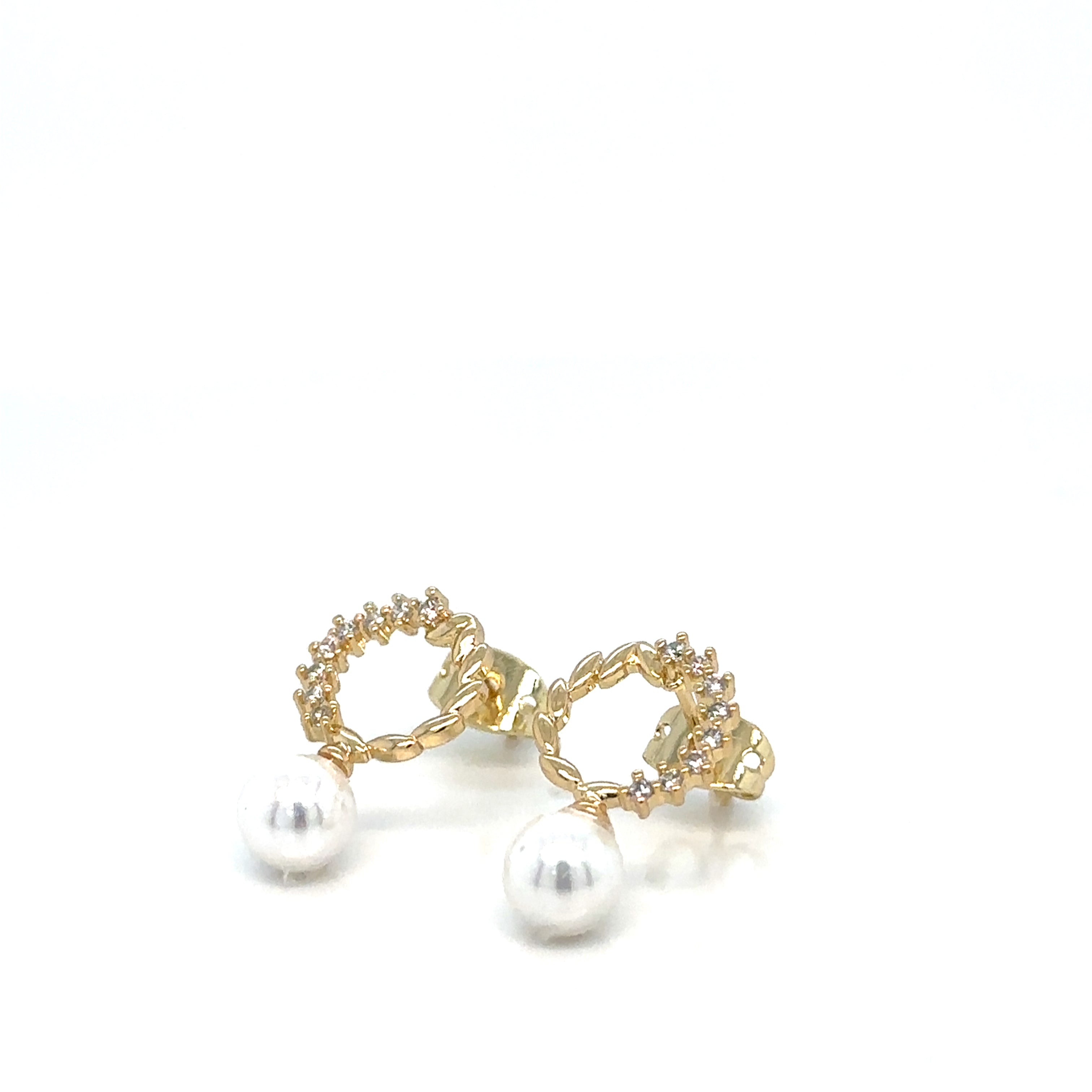 Elegant Gold-Plated Pearl Jewelry Set, Pendant Necklace, Necklace with Earrings image 3