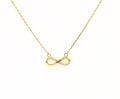 Infinity Pendant Necklace in Real 14K Gold  with Cubic Zirconia image 0