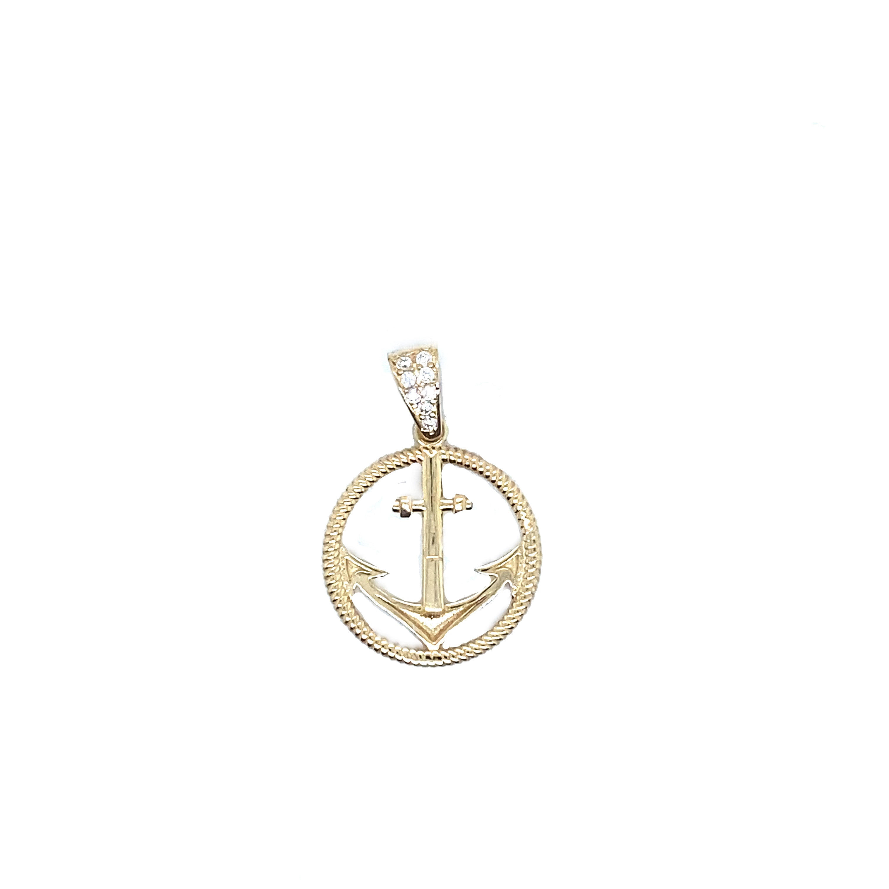 Anchor Pendant in 14K Real Gold image 0