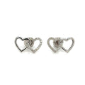 14k Gold 0,30Ct Diamond Earrings,Real Diamond Earrings,14K Solid Gold Heart Earr image 0