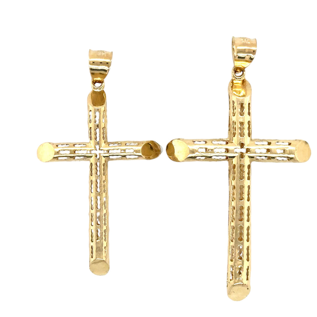 14K Real Gold Cross Pendant - Gold Crucifix Pendant - Unisex Crucifix Pendant  - image 4