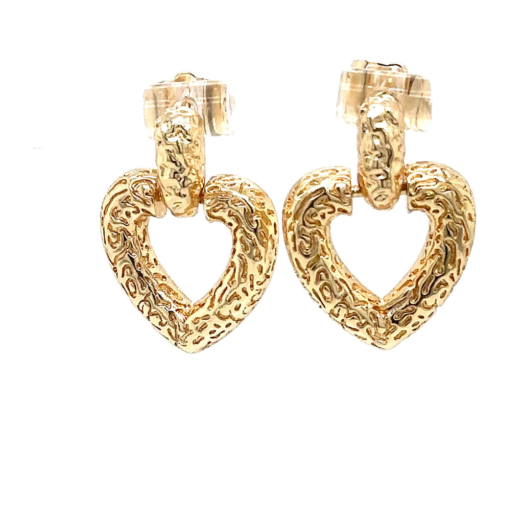 Elegant Gold-Plated Jewelry Set, Heart Pendant with Earring Set image 2