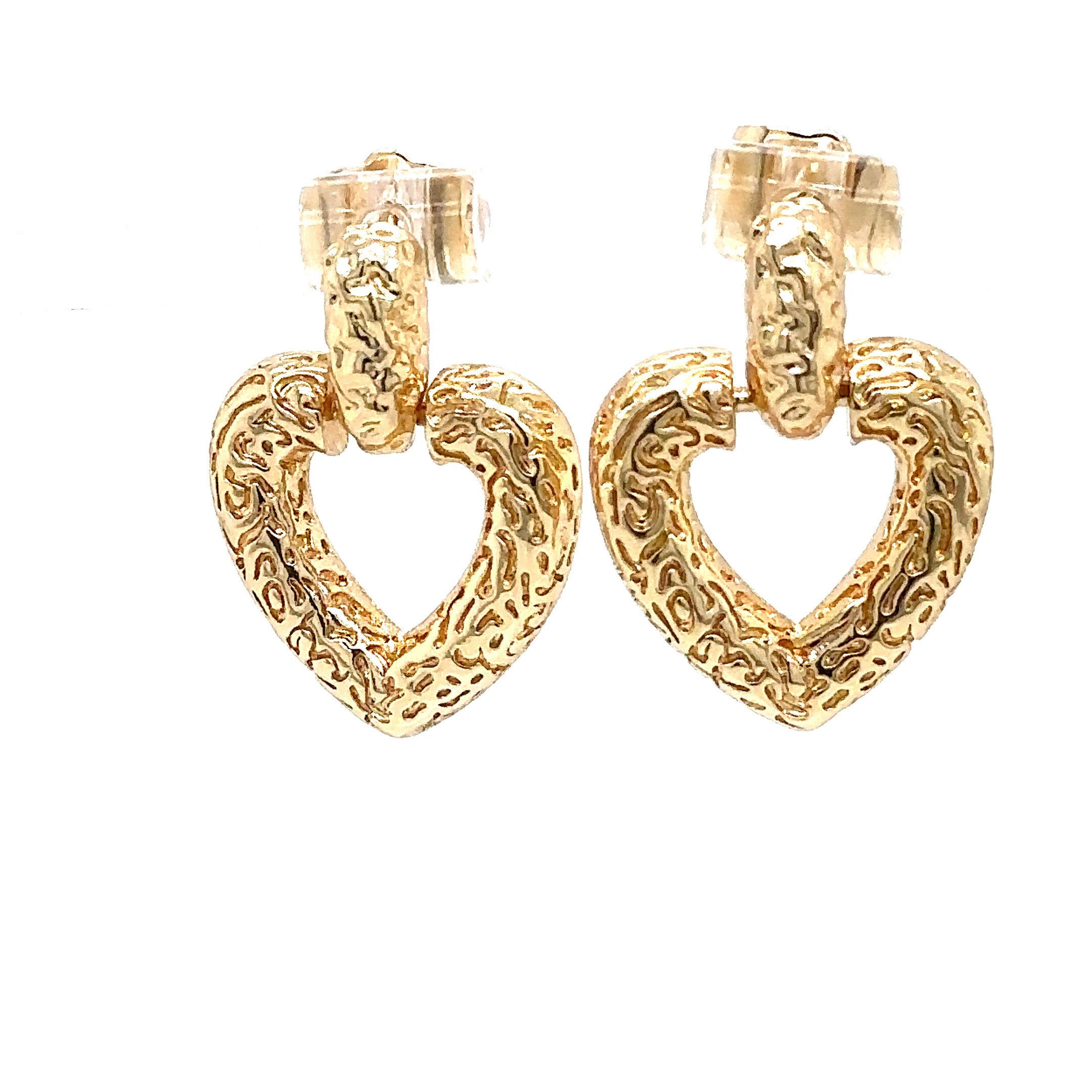 Elegant Gold-Plated Jewelry Set, Heart Pendant with Earring Set image 2