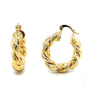 Twisted Gold-Plated Hoop Earrings image 0